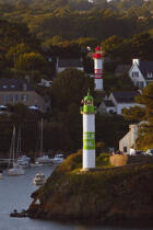 Les deux phares de Doëlan-sur-mer. © Philip Plisson / Plisson La Trinité / AA06405 - Photo Galleries - Maritime activity
