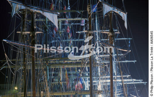 Rassemblement de grands voiliers lors de la première édition à Brest. - © Philip Plisson / Plisson La Trinité / AA06545 - Nos reportages photos - Grand voilier