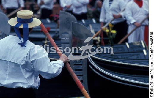 Gondolier à Venise. - © Philip Plisson / Plisson La Trinité / AA06546 - Photo Galleries - Venice