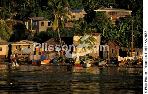 Village de pêcheur à Sainte-Lucie. - © Philip Plisson / Plisson La Trinité / AA06557 - Nos reportages photos - Antilles [Les]