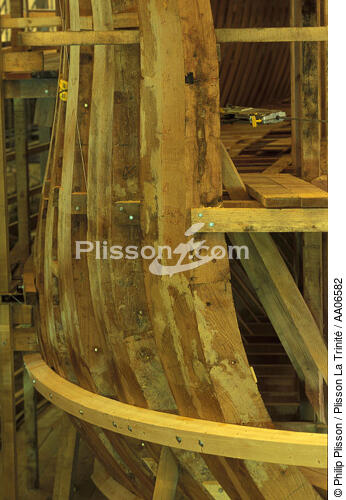 Construction d'une frégate : L'Hermione. - © Philip Plisson / Plisson La Trinité / AA06582 - Nos reportages photos - Frégate