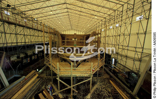 Le chantier de l'Hermione à Rochefort. - © Philip Plisson / Plisson La Trinité / AA06585 - Photo Galleries - Boat and shipbuilding
