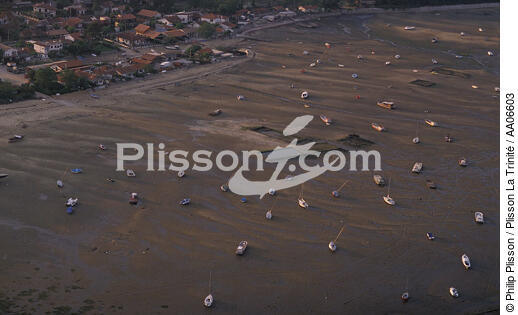 Mouillage dans le bassin d'Arcachon. - © Philip Plisson / Plisson La Trinité / AA06603 - Nos reportages photos - Arcachon [Bassin d']