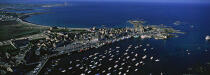 Le port de Barfleur dans la Manche. © Philip Plisson / Plisson La Trinité / AA06669 - Nos reportages photos - Panoramique horizontal