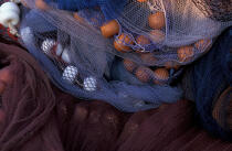 Filets de pêche. © Philip Plisson / Plisson La Trinité / AA06723 - Nos reportages photos - Filet de pêche