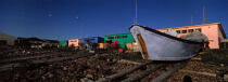 Cabanes de pêche à Saint-Pierre. © Philip Plisson / Plisson La Trinité / AA06852 - Nos reportages photos - Bateau à rames