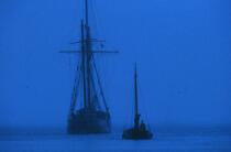 Early morning in Port-Rhu. © Philip Plisson / Plisson La Trinité / AA06860 - Photo Galleries - Tall ship / Sailing ship