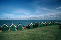 Cabine de plage sur l'île de Wight. © Philip Plisson / Plisson La Trinité / AA06920 - Nos reportages photos - Ile de Wight