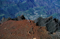 La roche volcanique du piton de la Fournaise. © Philip Plisson / Plisson La Trinité / AA06980 - Nos reportages photos - Volcan