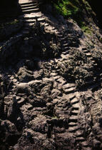 Etranges rochers sculpté à Rothéneuf. © Philip Plisson / Plisson La Trinité / AA07079 - Photo Galleries - Rothéneuf