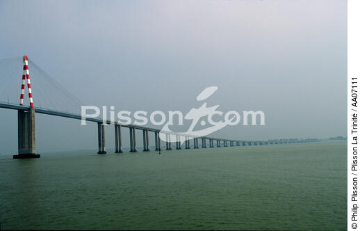 Le Pont de Saint-Nazaire. - © Philip Plisson / Plisson La Trinité / AA07111 - Photo Galleries - Saint-Nazaire Bridge