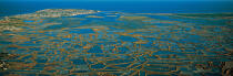 Les marais salants de Guérande et Le Croisic au fond. © Philip Plisson / Plisson La Trinité / AA07124 - Nos reportages photos - Croisic [le]