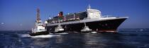 1er test en mer pour le Queen Mary II en septembre 2003. © Philip Plisson / Plisson La Trinité / AA07189 - Photo Galleries - Big Cruises