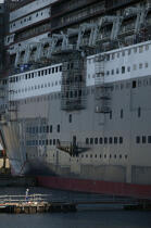 La construction du Queen Mary II. © Philip Plisson / Plisson La Trinité / AA07173 - Nos reportages photos - Chantier naval