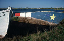 Barques en bois. © Philip Plisson / Plisson La Trinité / AA07253 - Nos reportages photos - Iles de la Madeleine [les]