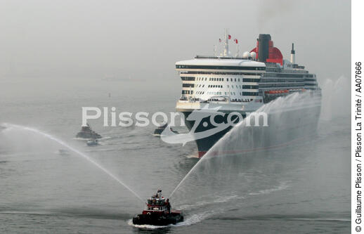 Arrivée du Queen Mary II à New-York. - © Guillaume Plisson / Plisson La Trinité / AA07666 - Nos reportages photos - Paquebot