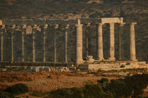 Temple sur le Cap Sounio. © Philip Plisson / Plisson La Trinité / AA07771 - Nos reportages photos - Grèce