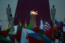 Arrivée de la flamme olympique à Athènes. © Philip Plisson / Plisson La Trinité / AA07871 - Photo Galleries - Town [Greece]