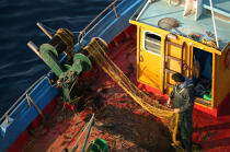 Pêche dans les Cyclades. © Philip Plisson / Plisson La Trinité / AA07881 - Nos reportages photos - Activité maritime