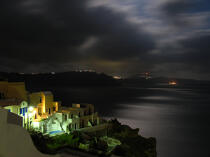Santorin dans les Cyclades. © Philip Plisson / Plisson La Trinité / AA07896 - Nos reportages photos - Nuit
