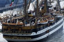 L'Amerigo Vespucci à Rouen pendant l'Armada 1994. © Philip Plisson / Plisson La Trinité / AA08068 - Photo Galleries - Tall ship / Sailing ship