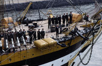 L'Amerigo Vespucci à Rouen pendant l'Armada 1994. © Philip Plisson / Pêcheur d’Images / AA08070 - Nos reportages photos - Les grands voiliers