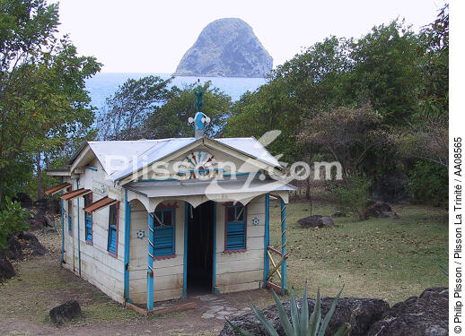 Cabane devant le Rocher du Diamant. - © Philip Plisson / Plisson La Trinité / AA08565 - Nos reportages photos - Cabane