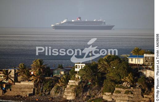 Le Queen Mary II aux Antilles. - © Philip Plisson / Plisson La Trinité / AA08698 - Photo Galleries - Cruise