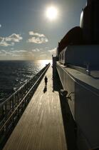 A bord du Queen Mary II. © Philip Plisson / Plisson La Trinité / AA08705 - Nos reportages photos - Paquebot