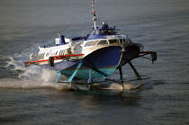 Hydrofoil en Grèce. © Philip Plisson / Plisson La Trinité / AA08998 - Photo Galleries - Ferry boat