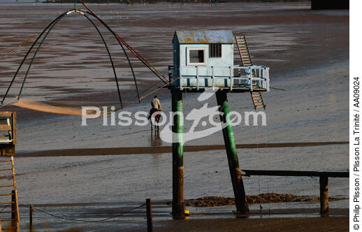 Cabane de pêche sur la Loire. - © Philip Plisson / Plisson La Trinité / AA09024 - Photo Galleries - Fishing nets