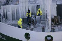 Brise-glace en Mer Baltique. © Philip Plisson / Plisson La Trinité / AA09088 - Nos reportages photos - Pays étranger