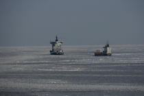 Brise-glace en Mer Baltique. © Philip Plisson / Pêcheur d’Images / AA09095 - Nos reportages photos - Brise Glace en mer Baltique