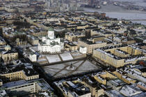 La place du Sénat à Helsinki. © Philip Plisson / Plisson La Trinité / AA09205 - Nos reportages photos - Pays étranger