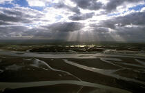 La baie de Somme. © Philip Plisson / Plisson La Trinité / AA09212 - Nos reportages photos - Contre-jour