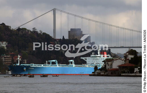Traffic on the Bosphorus. - © Philip Plisson / Plisson La Trinité / AA09326 - Photo Galleries - Suspended bridge