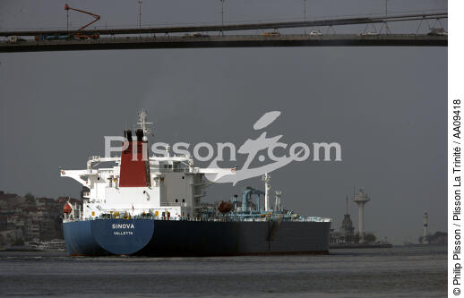 Trafic sur le Bosphore. - © Philip Plisson / Plisson La Trinité / AA09418 - Nos reportages photos - Pont suspendu