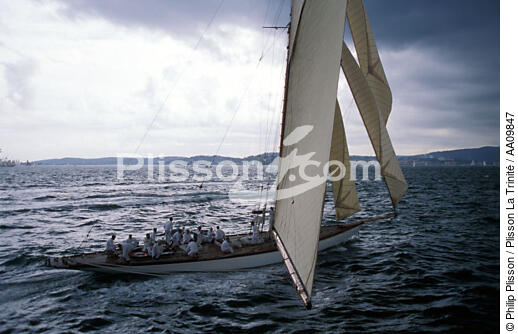 Tuiga during Nioulargue of 1993. - © Philip Plisson / Plisson La Trinité / AA09847 - Photo Galleries - Classic Yachting