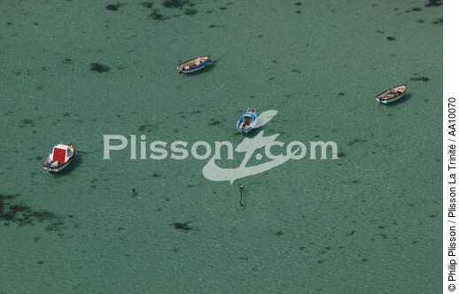 Mouillage à Argenton. - © Philip Plisson / Plisson La Trinité / AA10070 - Nos reportages photos - Canot de pêche