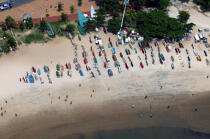 Beach of Jangadas in Fortaleza. © Philip Plisson / Plisson La Trinité / AA10262 - Photo Galleries - State [Brazil]