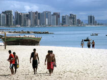 Beach of Fortaleza. © Philip Plisson / Plisson La Trinité / AA10269 - Photo Galleries - Town [Ceara]