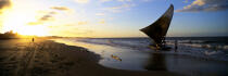 Sunrise on a brazilian beach. © Philip Plisson / Plisson La Trinité / AA10332 - Photo Galleries - Backlit
