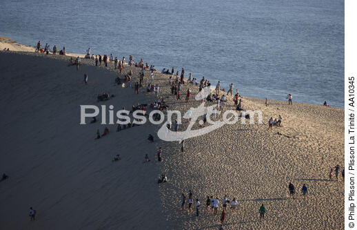 Promenade sur la Dune du Pilat. - © Philip Plisson / Plisson La Trinité / AA10345 - Nos reportages photos - Pilat [Dune du]