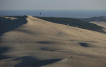 Paragliders on the Pilat Dune. © Philip Plisson / Plisson La Trinité / AA10346 - Photo Galleries - Arcachon [Basin of]