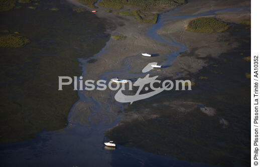 Mouillage dans le bassin d'Arcachon. - © Philip Plisson / Plisson La Trinité / AA10352 - Nos reportages photos - Arcachon [Bassin d']