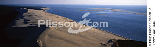 La Dune du Pilat et le Banc d'Arguin. - © Philip Plisson / Plisson La Trinité / AA10444 - Nos reportages photos - Ciel bleu