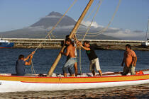 Whaling boat in the Azores. © Philip Plisson / Plisson La Trinité / AA10612 - Photo Galleries - Whaling boat