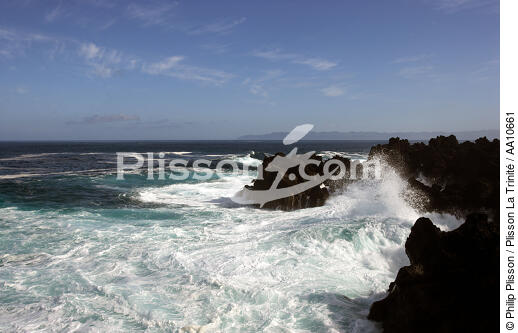 Côte de l' île Pico aux Açores. - © Philip Plisson / Plisson La Trinité / AA10661 - Nos reportages photos - Beau temps