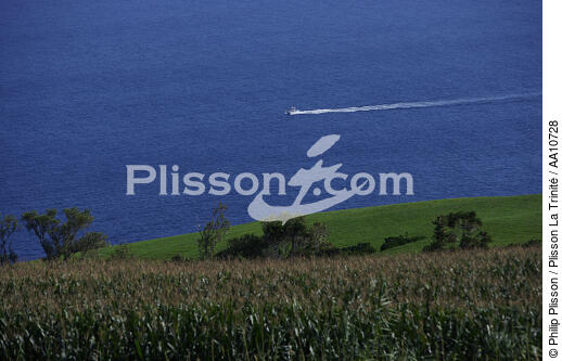 Seascape of Faial Island in the Azores. - © Philip Plisson / Plisson La Trinité / AA10728 - Photo Galleries - Speedboat