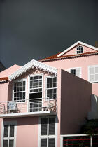Façade d'une maison à Horta aux Açores. © Philip Plisson / Plisson La Trinité / AA10762 - Nos reportages photos - Faial